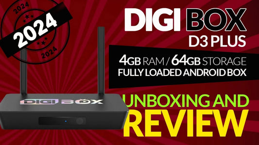 Unbox the power of Digibox D3 Plus with 4GB RAM and 64GB storage.
